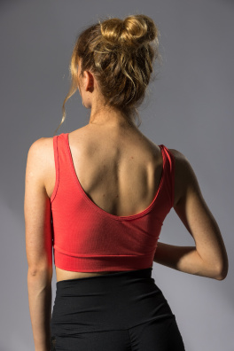 GoldBee Organic Krátký Top Coral (Barva Coral, Velikost XS)