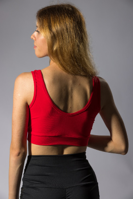 GoldBee Organic Krátký Top Red (Barva Red, Velikost XS)