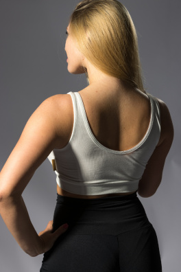 GoldBee Organic Krátký Top White (Barva White, Velikost XS)