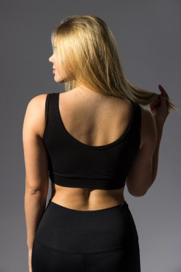 GoldBee Organic Krátký Top Black (Barva Black, Velikost XS)