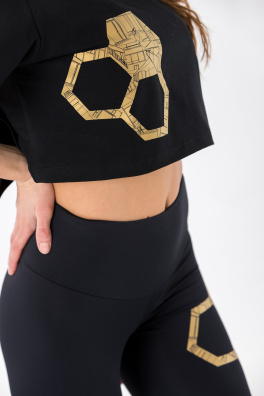 GoldBee Legíny Tugendhat Black&Gold (Barva black&gold, Velikost  S)