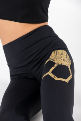 GoldBee Legíny Tugendhat Black&Gold (Barva black&gold, Velikost  S)