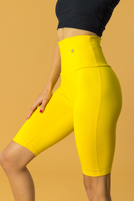 GoldBee Kraťase Stahující Pas Dlouhé Yellow (Barva Yellow, Velikost XL)