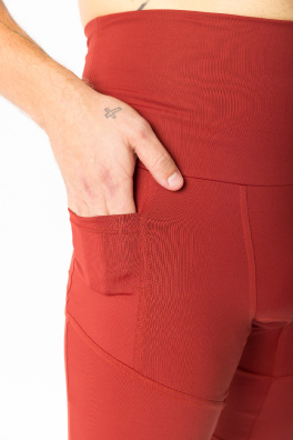 GoldBee Pánské Kraťase Stahující Pas Brick Red (Barva Brick Red, Velikost 3XL)