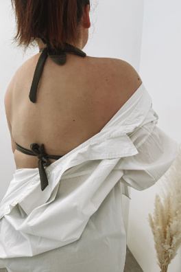 GoldBee Plavky Vrchní Díl Triangle Khaki (Barva Khaki, Velikost M)