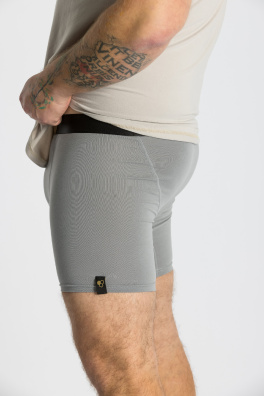 GoldBee Boxerky Dlouhé Grey (Barva Grey, Velikost M)