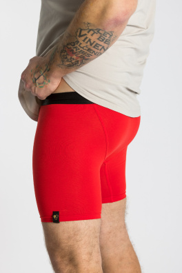 GoldBee Boxerky Dlouhé Red (Barva Red, Velikost M)