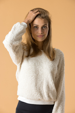 GoldBee Mini Mikina Doba Ledová Creamy White (Barva Creamy White, Velikost L)