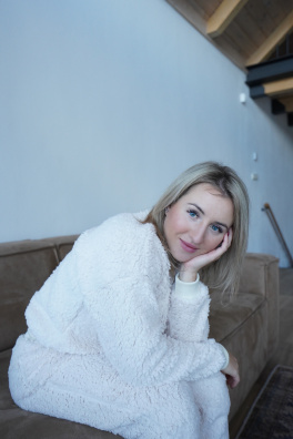 GoldBee Mini Mikina Doba Ledová Creamy White (Barva Creamy White, Velikost L)