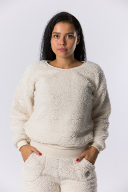 GoldBee Mini Mikina Doba Ledová Creamy White (Barva Creamy White, Velikost L)