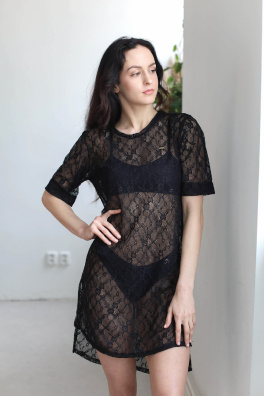 GoldBee Krajkový Přehoz Black (Barva Black, Velikost S)