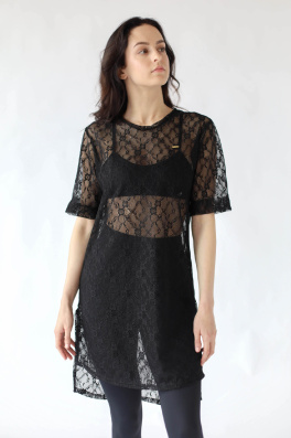 GoldBee Krajkový Přehoz Black (Barva Black, Velikost S)