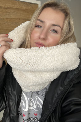 GoldBee Kruhová Šála Doba Ledová Creamy White (Barva Creamy White, Velikost M)