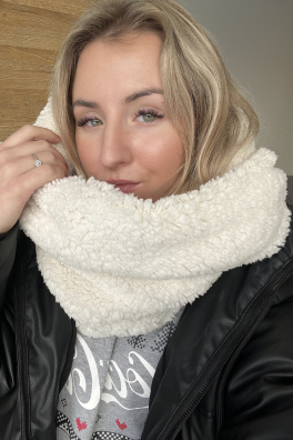 GoldBee Kruhová Šála Doba Ledová Creamy White (Barva Creamy White, Velikost M)