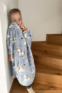 GoldBee Dětská Mikina Doba Ledová Fluffy Dusty Unicorn (Barva Dusty Unicorn, Velikost M)