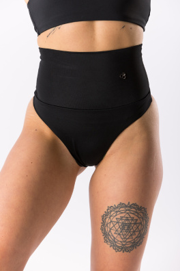 GoldBee Plavky Stahovací Tanga Black (Barva Black, Velikost 3XL)