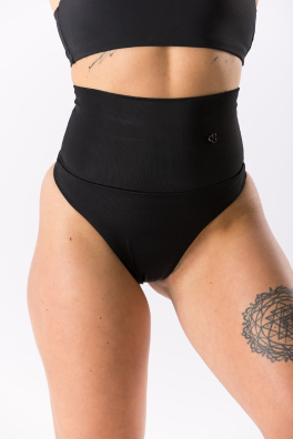 GoldBee Plavky Stahovací Tanga Black (Barva Black, Velikost 5XL)