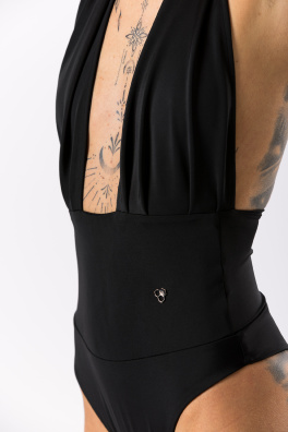 GoldBee Jednodílné Stahovací Plavky Brazilky Black (Barva Black, Velikost 4XL)