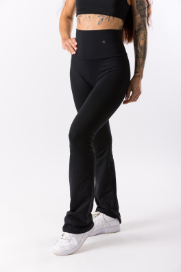 GoldBee Zvonové Legíny Stahující Pas Lycra Black (Barva Black, Velikost 3XL)