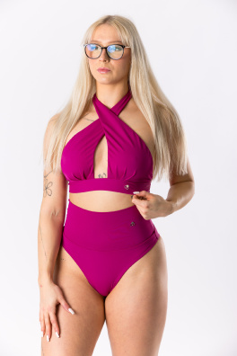 GoldBee Plavky Cross Vrchní Díl Fuchsia (Barva Fuchsia, Velikost XS)