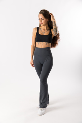 GoldBee Zvonové Legíny Stahující Pas Lycra Grey (Barva Grey, Velikost 3XL)