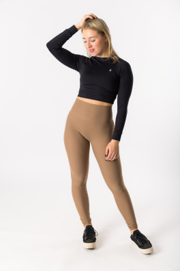 GoldBee Legíny Stahující Pas Compress Cappuccino (Barva Cappuccino, Velikost 3XL)