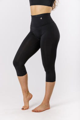 GoldBee Capri Legíny Stahující Pas Lycra Black (Barva Black, Velikost 3XL)
