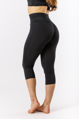 GoldBee Capri Legíny Stahující Pas Lycra Black (Barva Black, Velikost 3XL)
