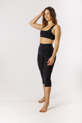 GoldBee Capri Legíny Stahující Pas Lycra Black (Barva Black, Velikost 3XL)