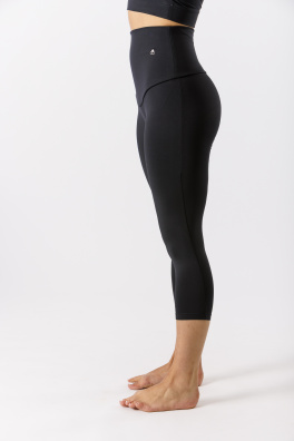 GoldBee Capri Legíny Stahující Celé Břicho Lycra Black (Barva Black, Velikost 3XL)