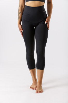 GoldBee Capri Legíny Stahující Celé Břicho Lycra Black (Barva Black, Velikost XS)