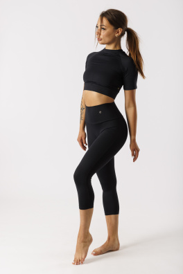 GoldBee Capri Legíny B2 Lycra Black (Barva Black, Velikost XS)