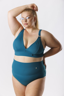 GoldBee Plavky Stahovací Kalhotky Petrol (Barva Petrol, Velikost XXL)