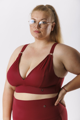 GoldBee Plavky Vrchní Díl Pro Velká Prsa Bordo (Barva Bordo, Velikost L)