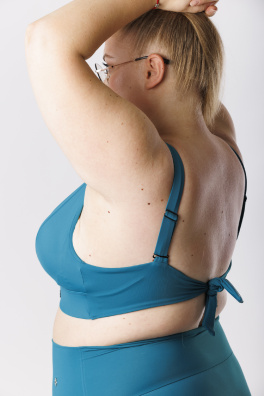 GoldBee Plavky Vrchní Díl Pro Velká Prsa Petrol (Barva Petrol, Velikost L)