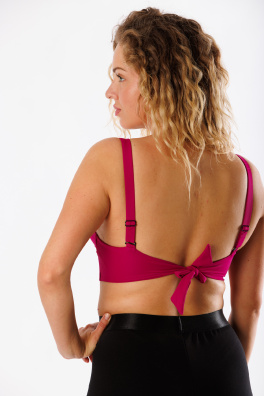 GoldBee Plavky Vrchní Díl Pro Velká Prsa Fuchsia (Barva Fuchsia, Velikost L)