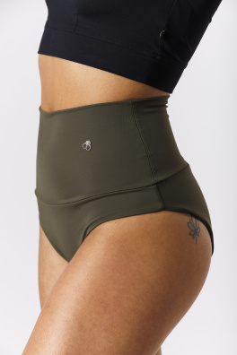 GoldBee Plavky Stahovací Kalhotky Olive (Barva Olive, Velikost L)