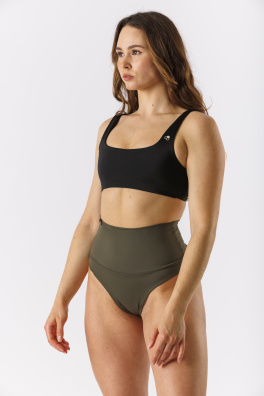 GoldBee Plavky Stahovací Brazilky Olive (Barva Olive, Velikost L)