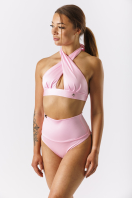 GoldBee Plavky Cross Vrchní Díl Light Pink (Barva Light Pink, Velikost L)