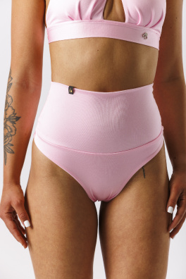 GoldBee Plavky Stahovací Brazilky Light Pink (Barva Light Pink, Velikost 3XL)