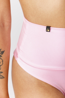 GoldBee Plavky Stahovací Brazilky Light Pink (Barva Light Pink, Velikost 3XL)