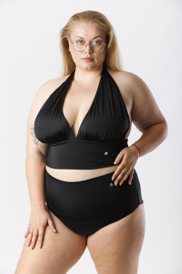 GoldBee Plavky Vrchní Díl Milf Black (Barva Black, Velikost 3XL)