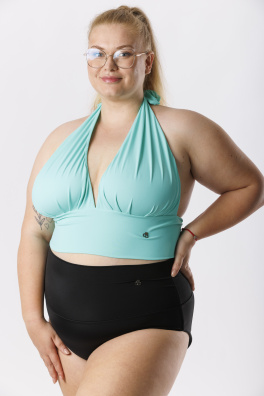 GoldBee Plavky Vrchní Díl Milf Mint Green (Barva Mint Green, Velikost 3XL)