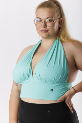 GoldBee Plavky Vrchní Díl Milf Mint Green (Barva Mint Green, Velikost 3XL)