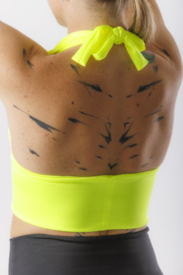 GoldBee Plavky Vrchní Díl Milf Neon Yellow (Barva Neon Yellow, Velikost 3XL)