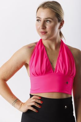 GoldBee Plavky Vrchní Díl Milf Neon Pink (Barva Neon Pink, Velikost 3XL)