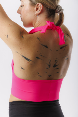 GoldBee Plavky Vrchní Díl Milf Neon Pink (Barva Neon Pink, Velikost 3XL)