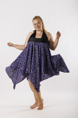 GoldBee Přehoz Na Plavky a Sukně Purple (Barva Purple, Velikost XL-XXL)