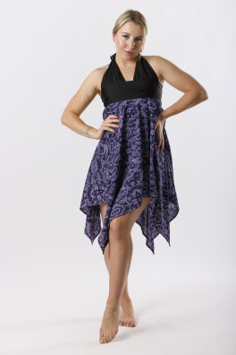 GoldBee Přehoz Na Plavky a Sukně Purple (Barva Purple, Velikost XL-XXL)