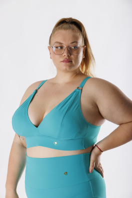 GoldBee Plavky Vrchní Díl Pro Velká Prsa Aquamarine (Barva Aquamarine, Velikost 3XL)